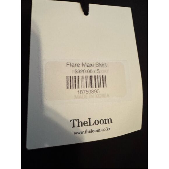 NWT New The Loom Flare Maxi Skirt Black European Brand MSRP $320 100% Cotton - Picture 7 of 13